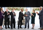 Mayor Turner awarded the key to the city of Houston to Mawlana Hazar Imam, which Prince Amyn accepted on his behalf.